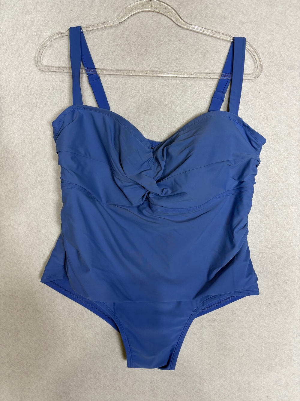 Catalina Royal Blue Twist-Front One-Piece Swimsuit 2X